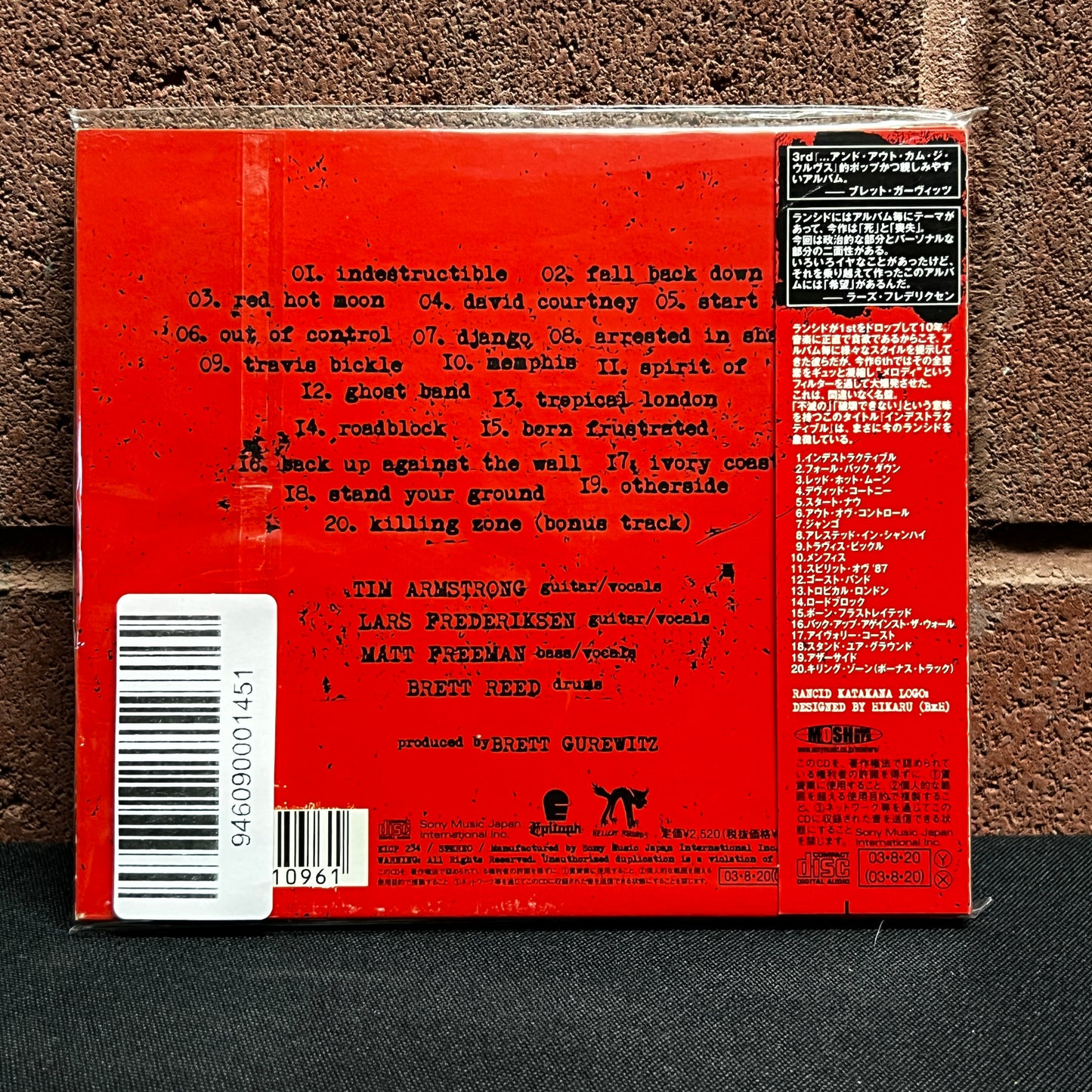 Used CD: Rancid "Indestructible" CD (2003 Japanese Press w/ Bonus Track)