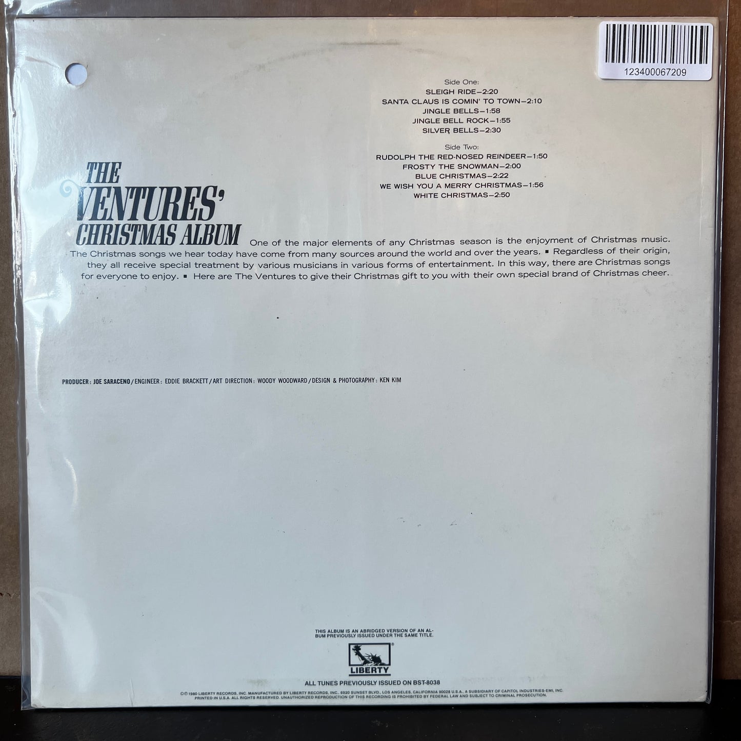 Used Vinyl: The Ventures "The Ventures' Christmas Album" LP (1980's Press)