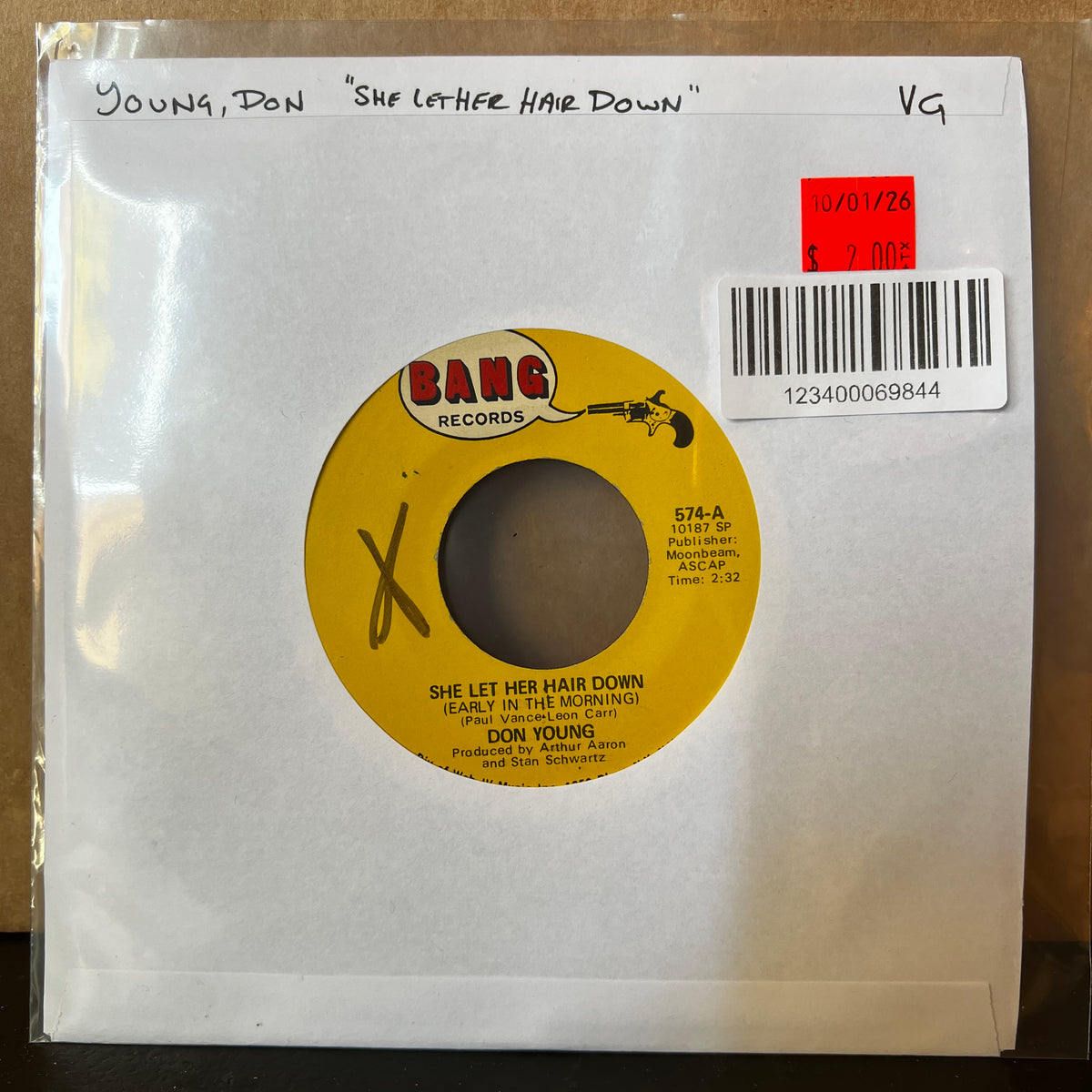Used Vinyl: Don Young "She Let Her Hair Down" 7"