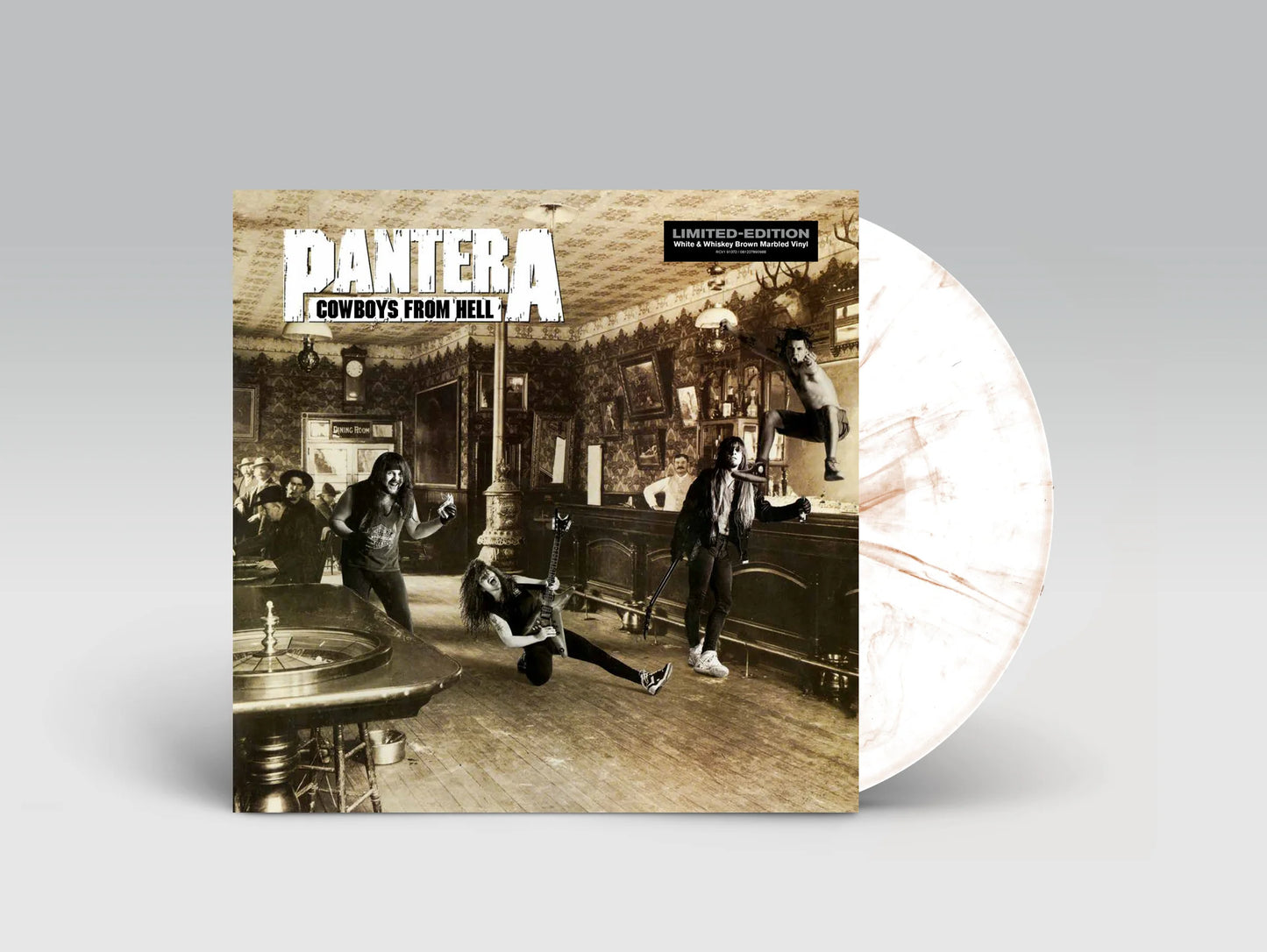 Pantera "Cowboys From Hell" LP (White & Whiskey Brown Vinyl)