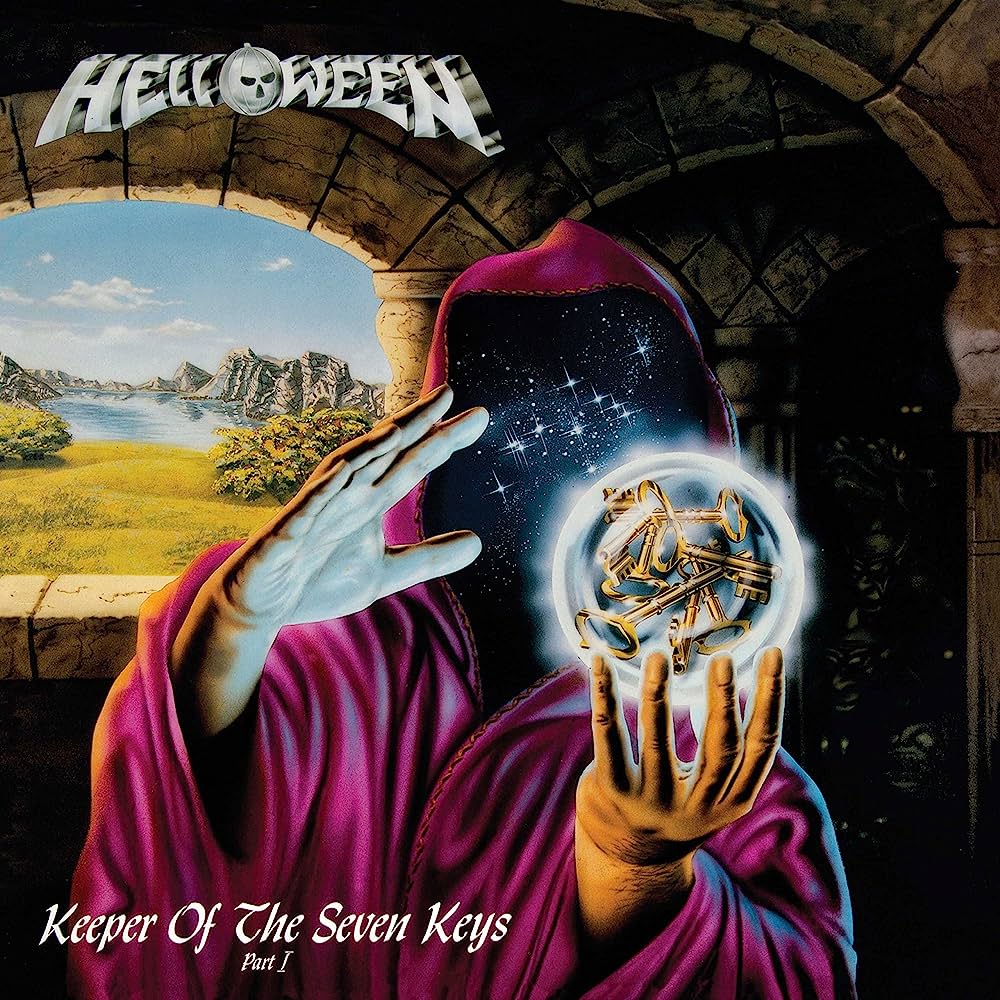 Helloween "Keeper of The Seven Keys: Part 1" LP (Blue Splatter Vinyl)