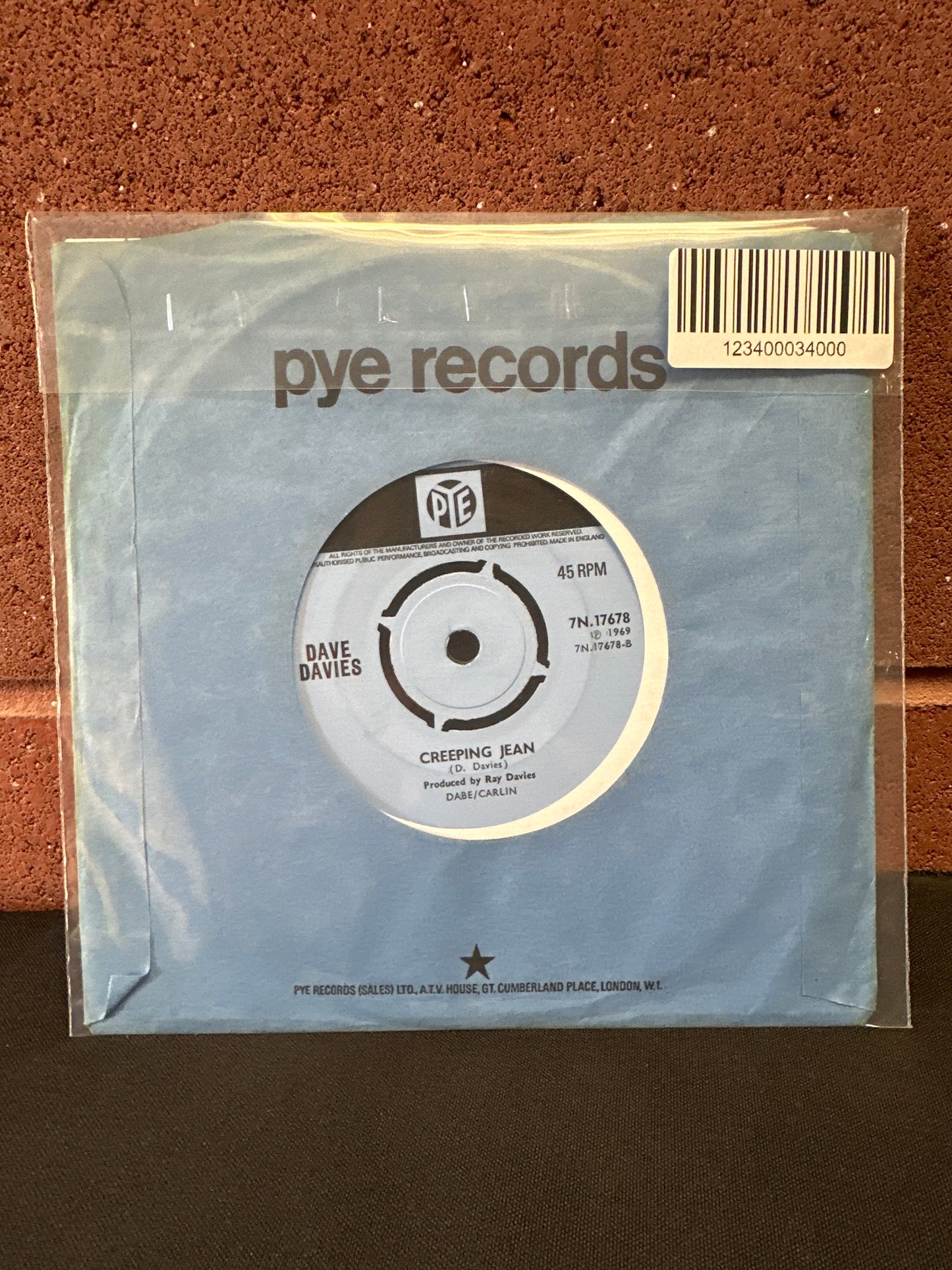 Used Vinyl:  Dave Davies ”Hold My Hand” 7"