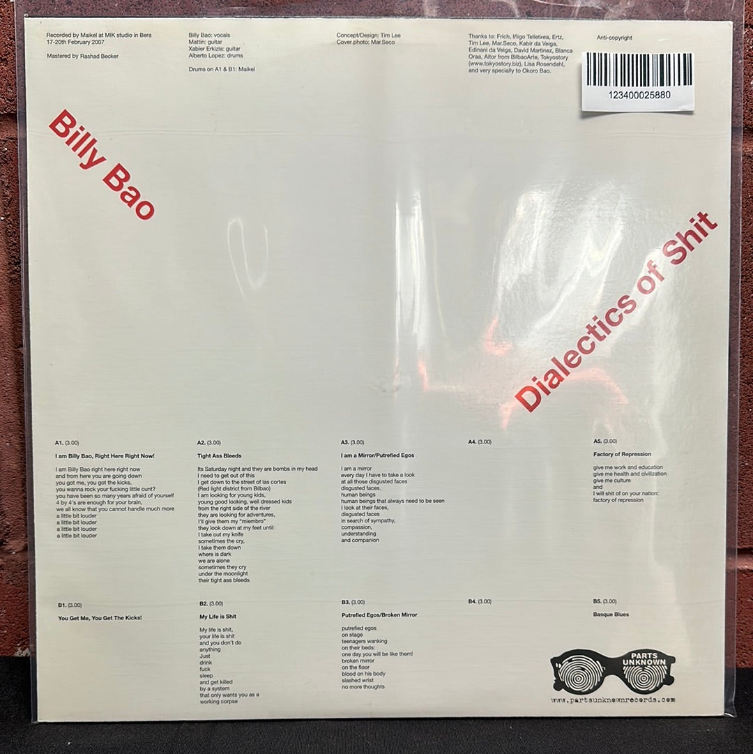 Used Vinyl:  Billy Bao ”Dialectics Of Shit” LP