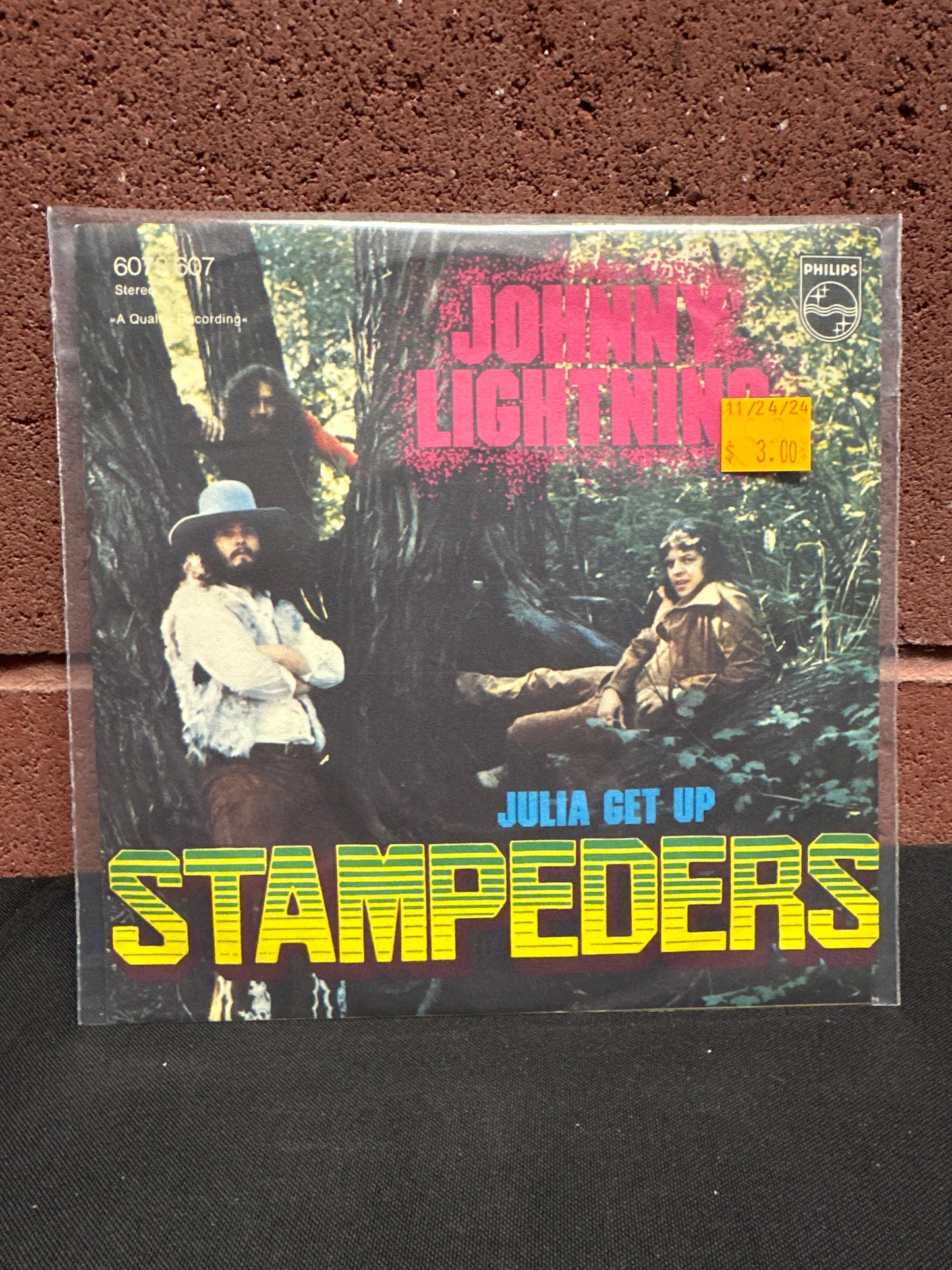 Used Vinyl:  The Stampeders ”Johnny Lightning / Julia Get Up ” 7"