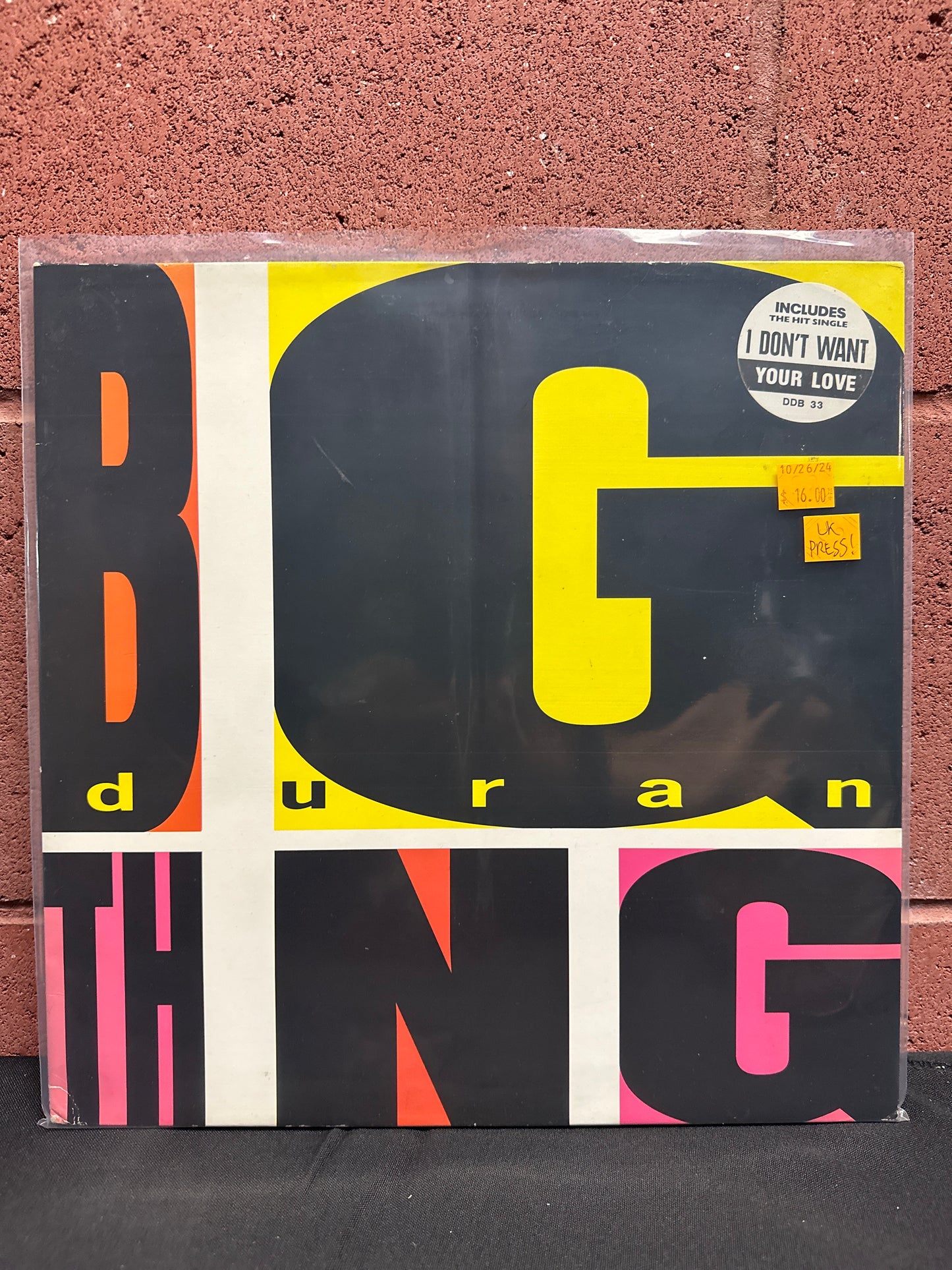 Used Vinyl:  Duran Duran ”Big Thing” LP