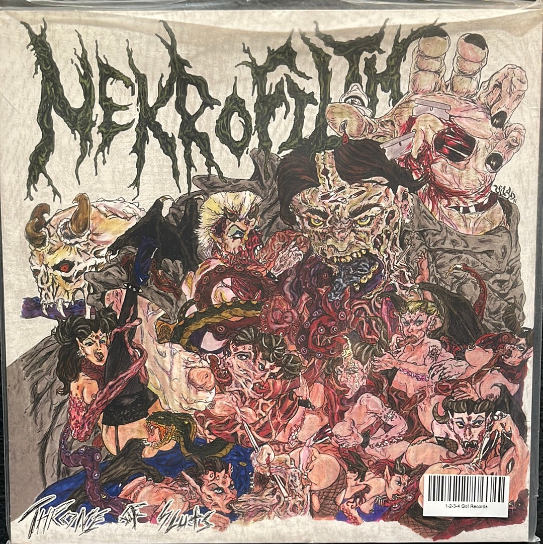 USED VINYL: NunSlaughter / Nekrofilth  "Split" LP (Splatter Vinyl)