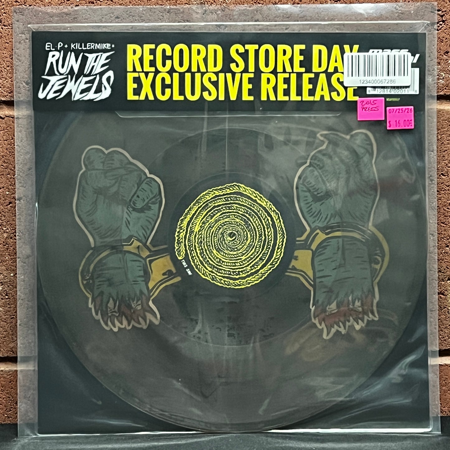 Used Vinyl: Run The Jewels ‎"Bust No Moves" 12" (2015 Press - Clear w/Marbled Color Vinyl)
