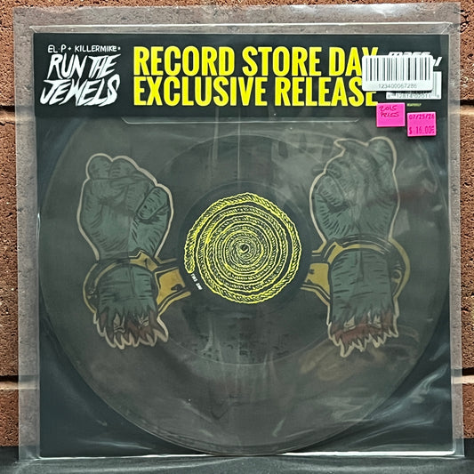 Used Vinyl: Run The Jewels ‎"Bust No Moves" 12" (2015 Press - Clear w/Marbled Color Vinyl)