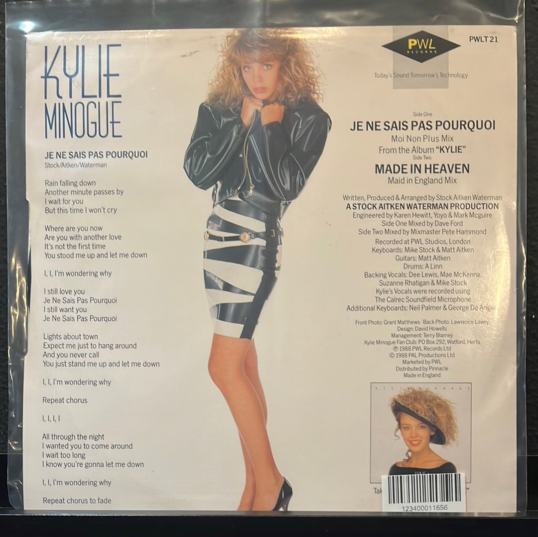 Used Vinyl:  Kylie Minogue ”Je Ne Sais Pas Pourquoi & Made In Heaven” 12"