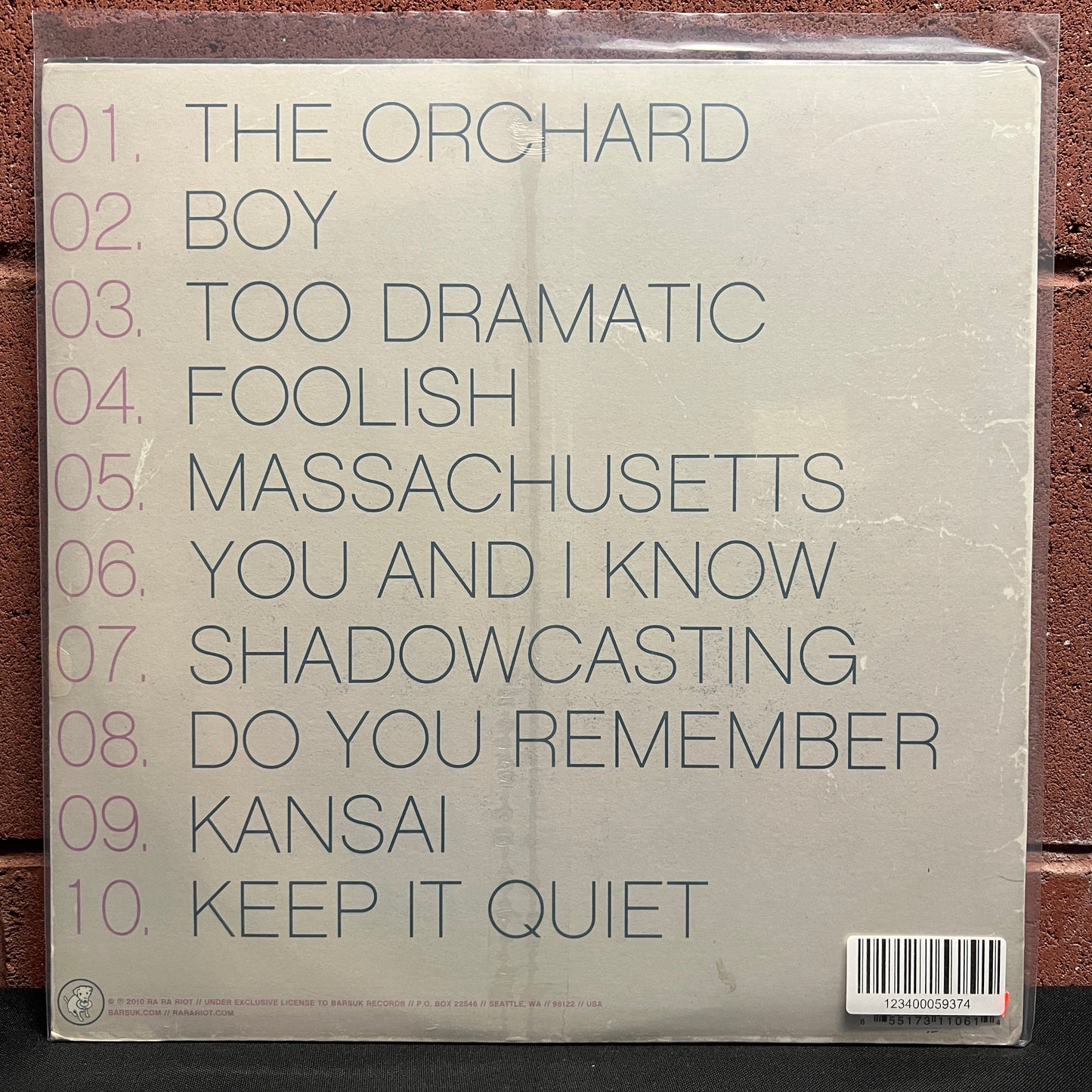 Used Vinyl: Ra Ra Riot "The Orchard" LP (Sealed!)
