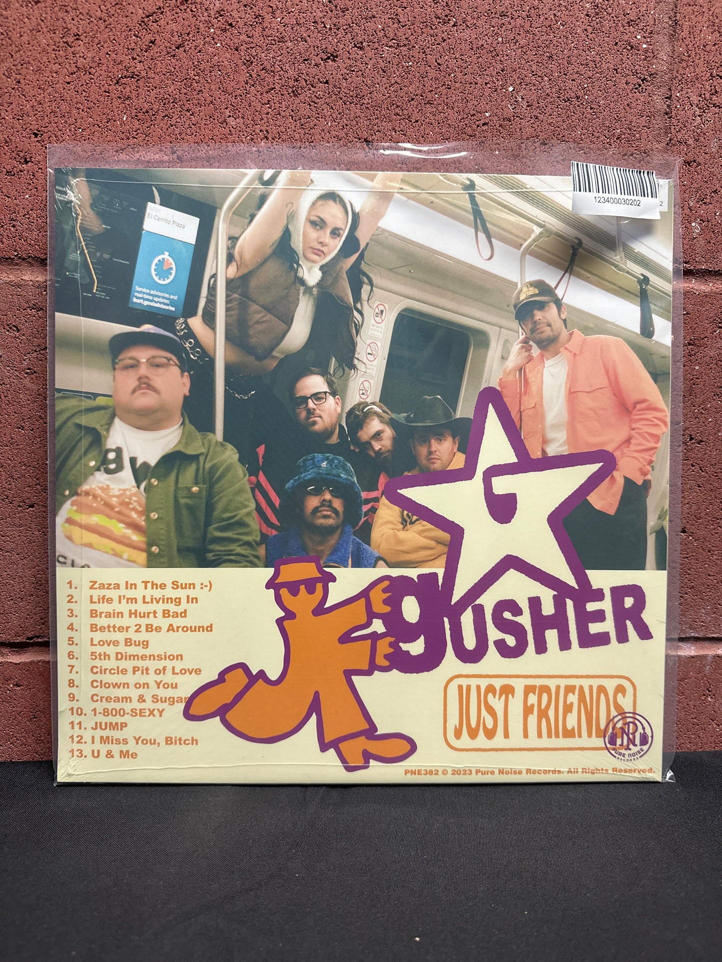 Used Vinyl:  Just Friends ”Gusher” LP (Clear Purple and Orange Splatter Vinyl)