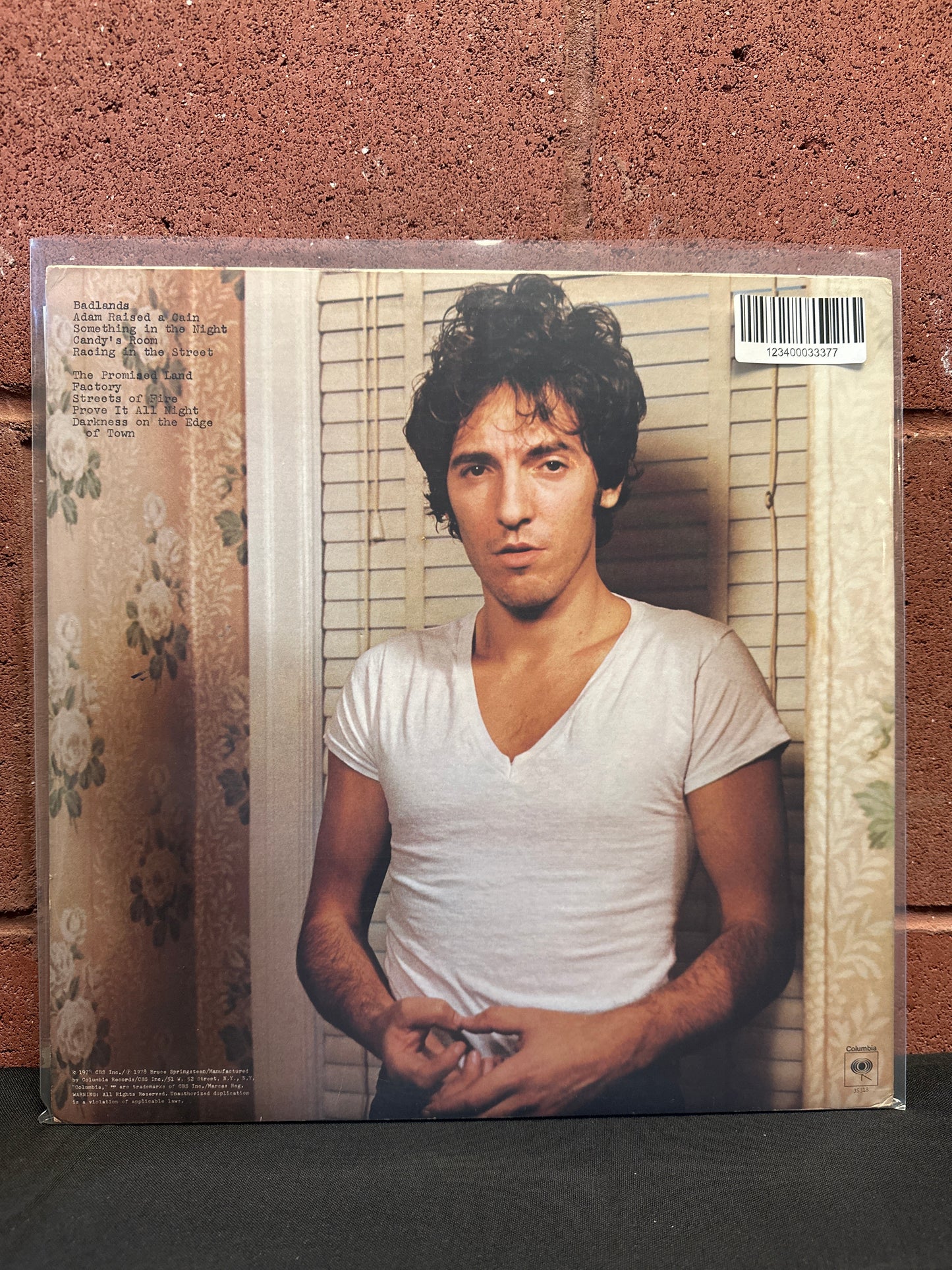 Used Vinyl:  Bruce Springsteen ”Darkness On The Edge Of Town” LP