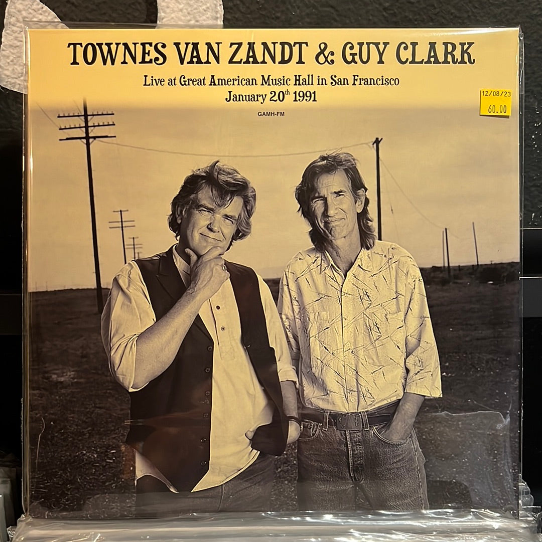 Used Vinyl:  Townes Van Zandt and Guy Clark ”Live At Great American Music Hall In San Francisco January 20th 1991” 2xLP