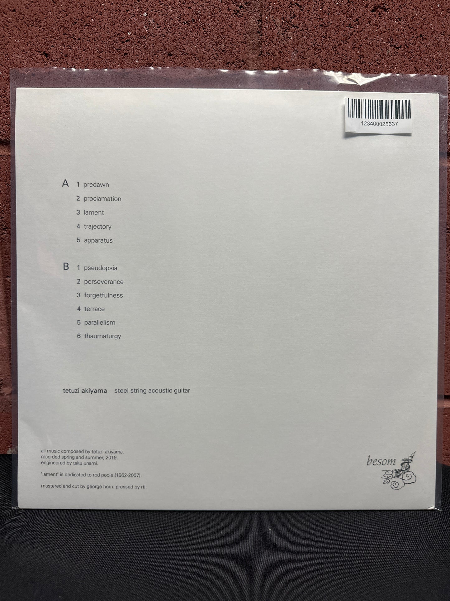 Used Vinyl:  Tetuzi Akiyama ”Thaumaturgy” LP