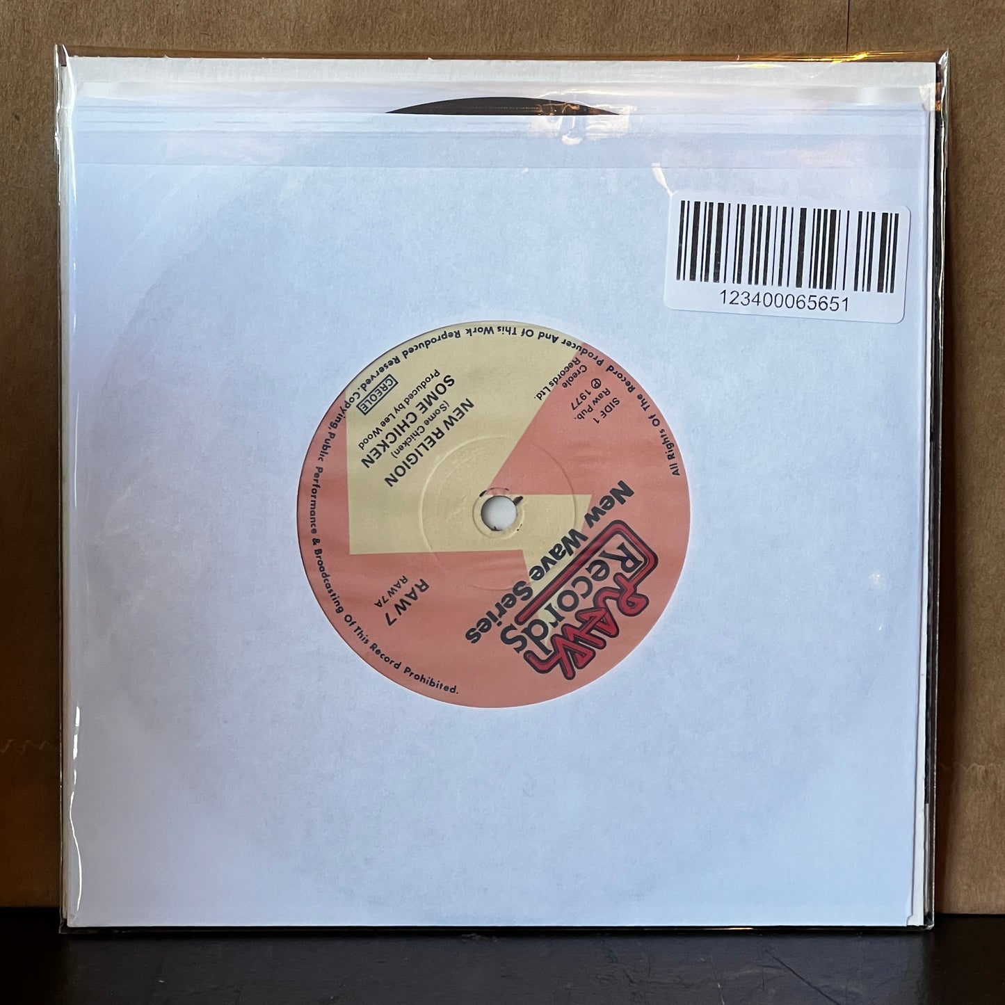 Used Vinyl: Some Chicken "New Religion / Blood On The Wall" 7" (1977 UK Issue)