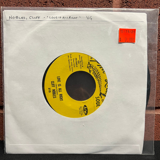 Used Vinyl: Cliff Nobles &Co.  "Love Is Alright/The Horse" 7"