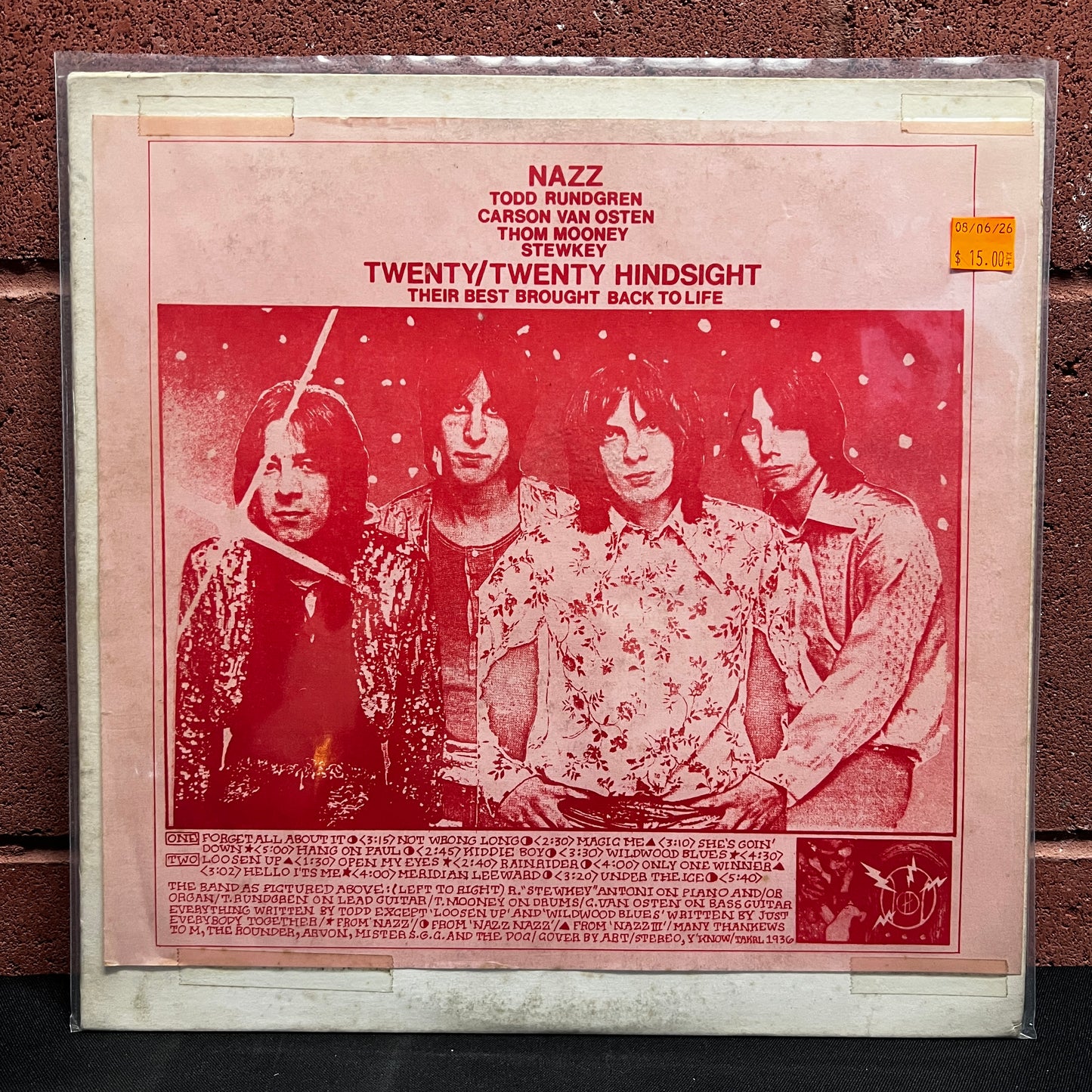 Used Vinyl: Nazz "Twenty/Twenty Hindsight" LP