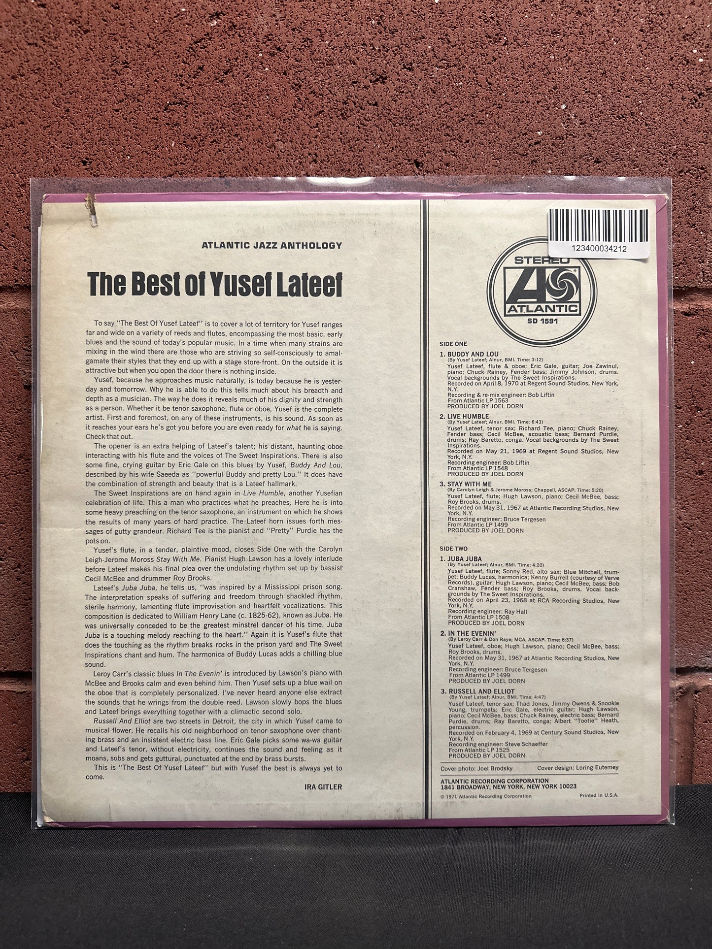 Used Vinyl:  Yusef Lateef ”The Best Of Yusef Lateef” LP