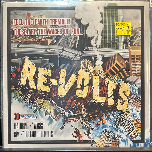 USED VINYL: Re-Volts ‎"Wages B/w The Earth Trembles" 7"