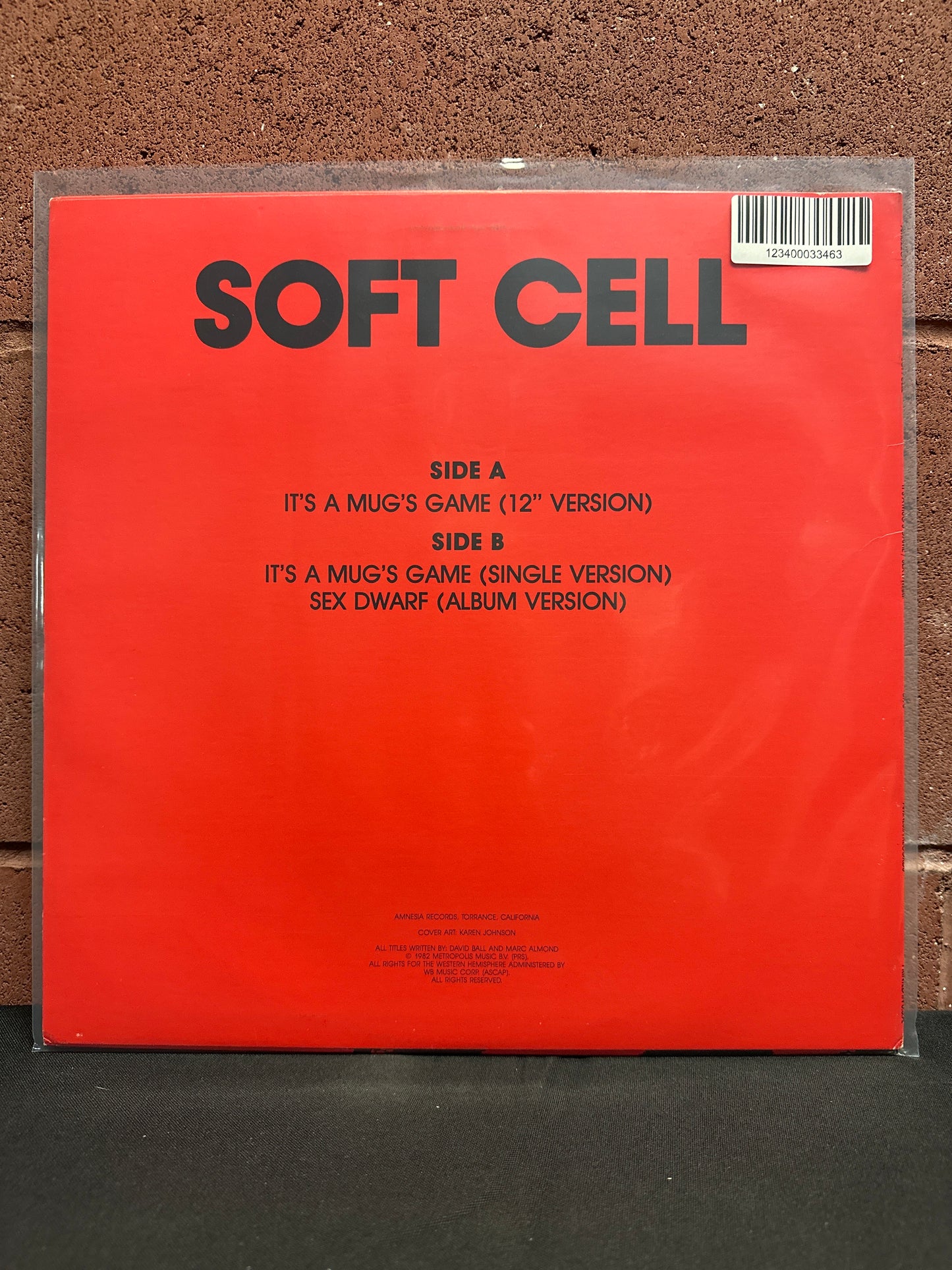 Used Vinyl:  Soft Cell ”It's A Mug's Game” 12"