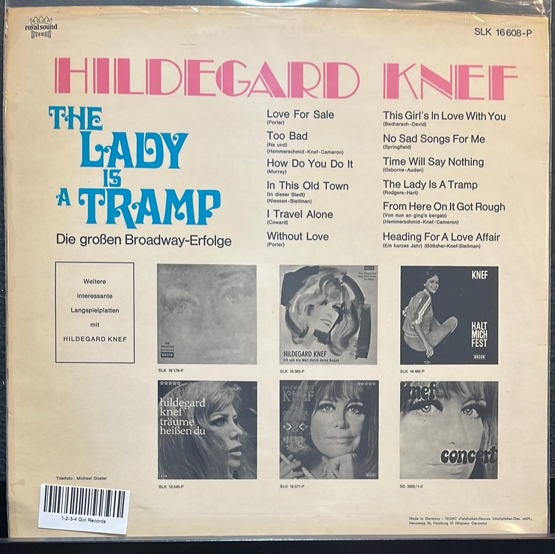 USED VINYL: Hildegard Knef "The Lady Is A Tramp (Die Grossen Broadway-Erfolge)" LP