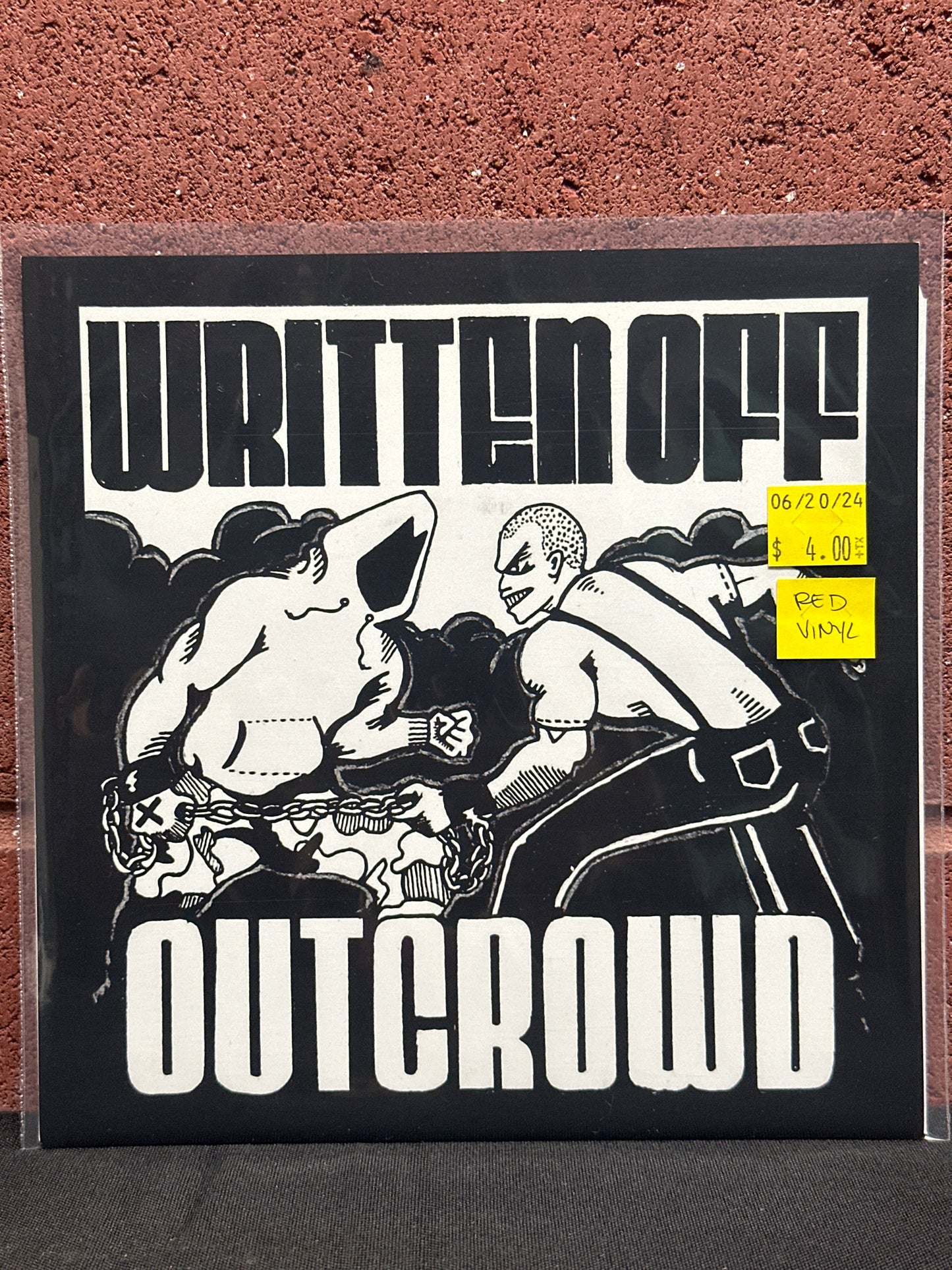 Used Vinyl:  Written Off / Out Crowd ”Out Crowd/Written Off Split” 7" (Red vinyl)