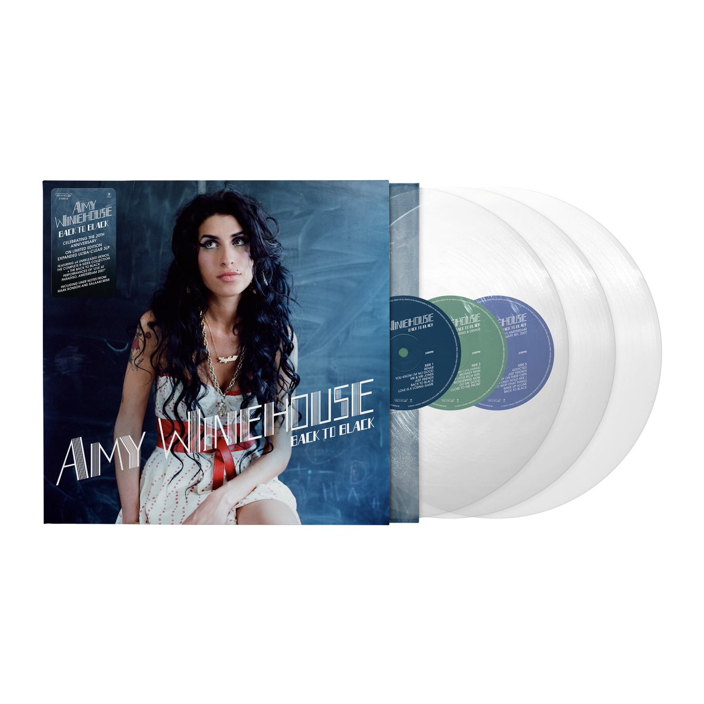 EMBARGO 8/25 PRE-ORDER: Amy Winehouse "Back To Black (20th Anniversary)" 3xLP (Deluxe Edition Ultra Clear Vinyl)