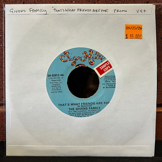 Used Vinyl: Givens Family "That's What Friends Are For" 7" (Promo)