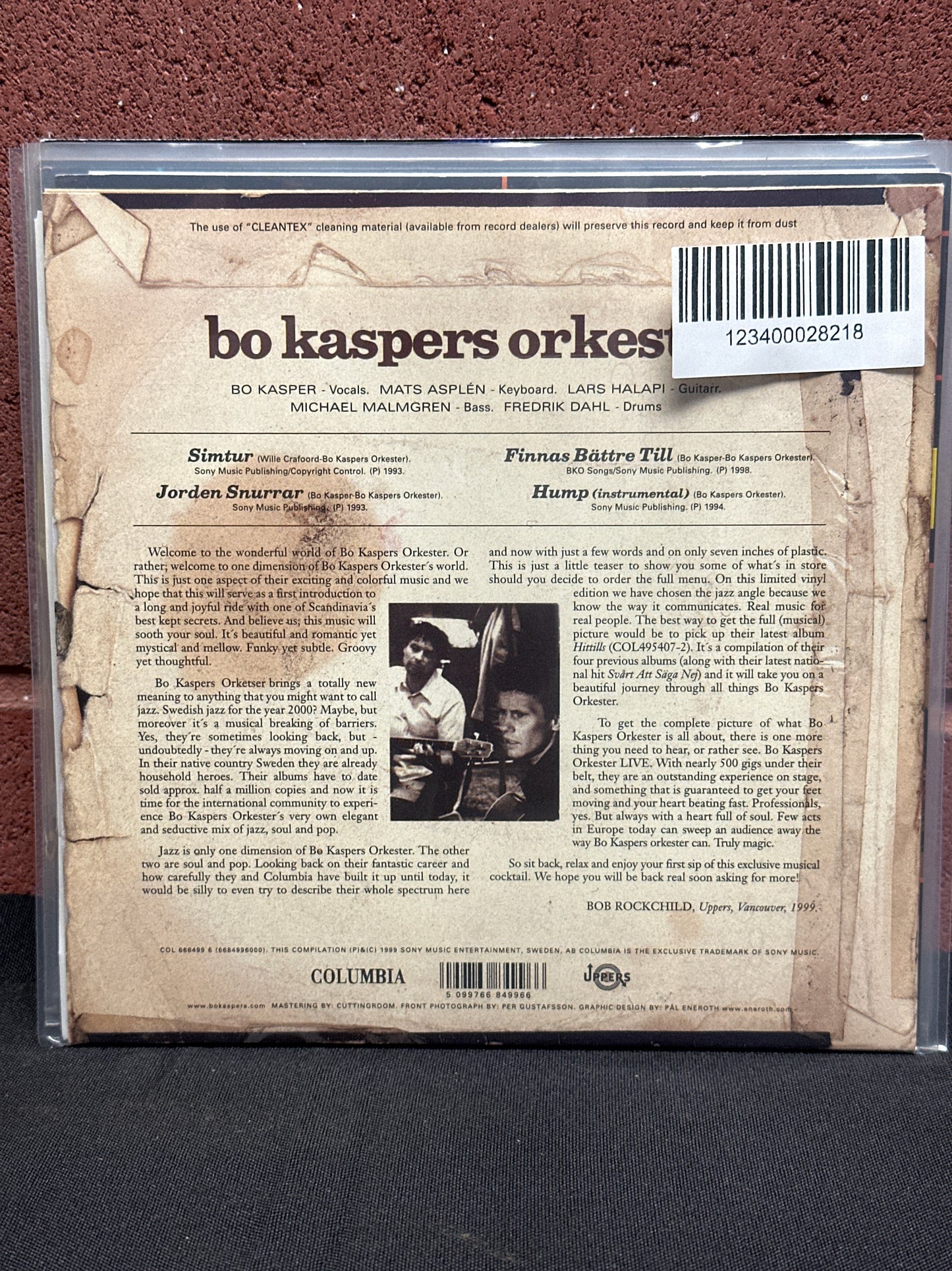 Used Vinyl:  Bo Kaspers Orkester ”Simtur, Jorden Snurrar, Finnas Bättre Till, Hump” 7"