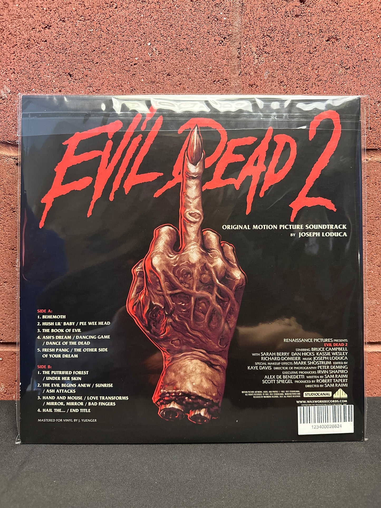 Used Vinyl:  Joseph LoDuca ”Evil Dead 2 (Original Motion Picture Music)” LP (Colored vinyl)