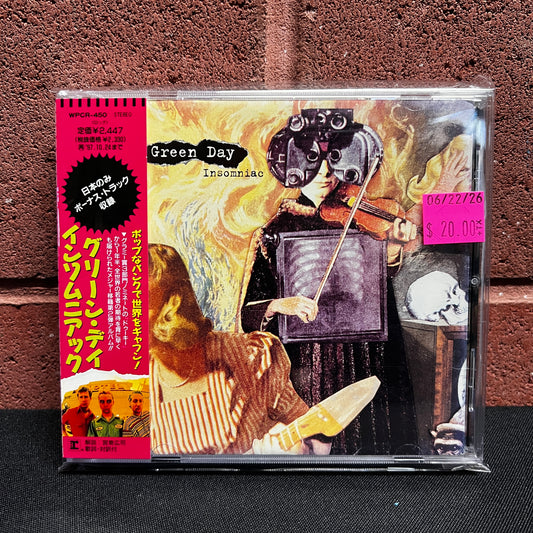 Used CD: Green Day "Insomniac" CD (1995 Japanese Press w/ Bonus Track)