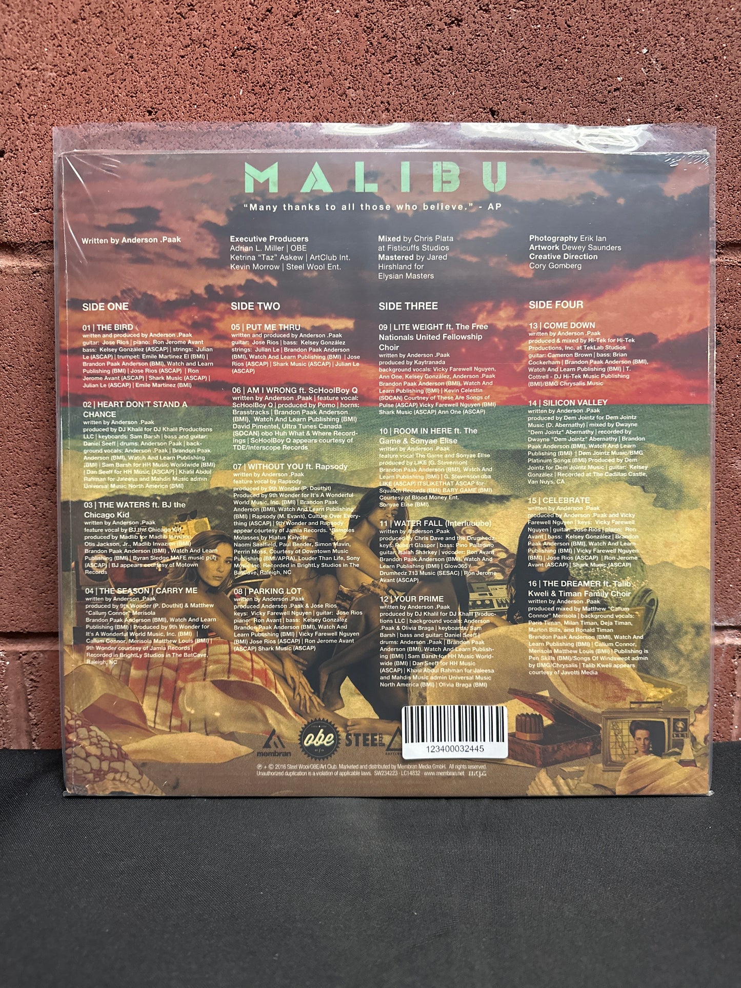 Used Vinyl:  Anderson .Paak ”Malibu” 2xLP (180 gram)