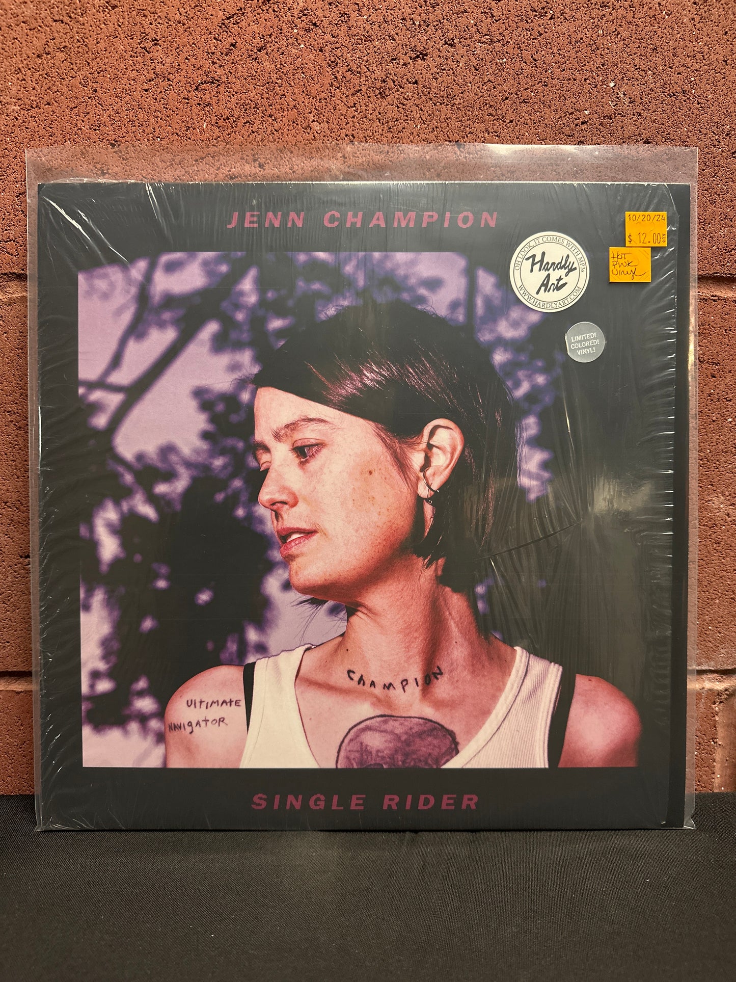 Used Vinyl:  Jenn Champion ”Single Rider” LP (Hot Pink Vinyl)