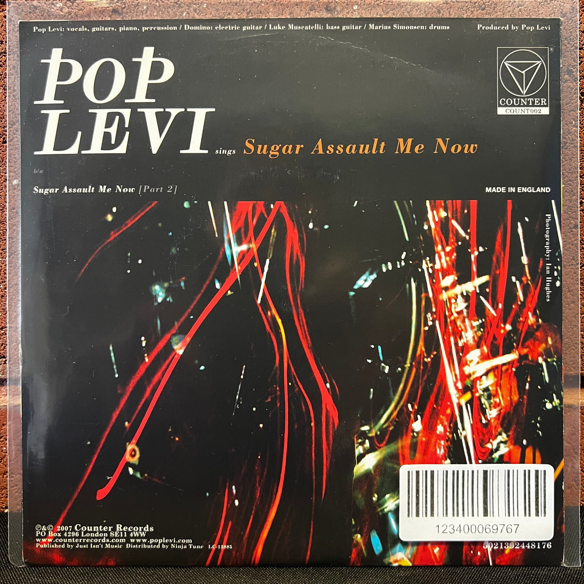 Used Vinyl: Pop Levi "Sugar Assault Me Now" 7" (Translucent Brown vinyl)