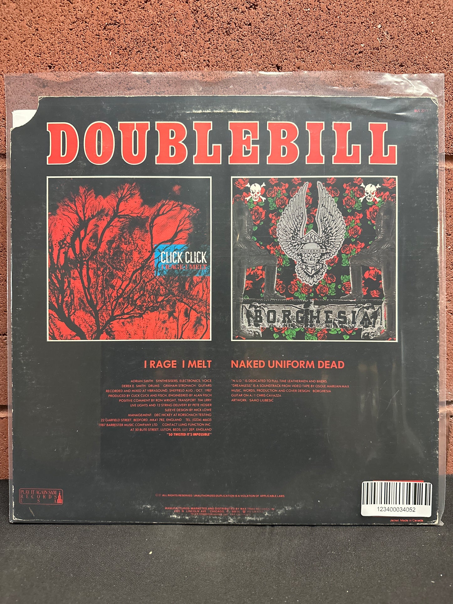 Used Vinyl:  Click Click / Borghesia ”Doublebill” 12"