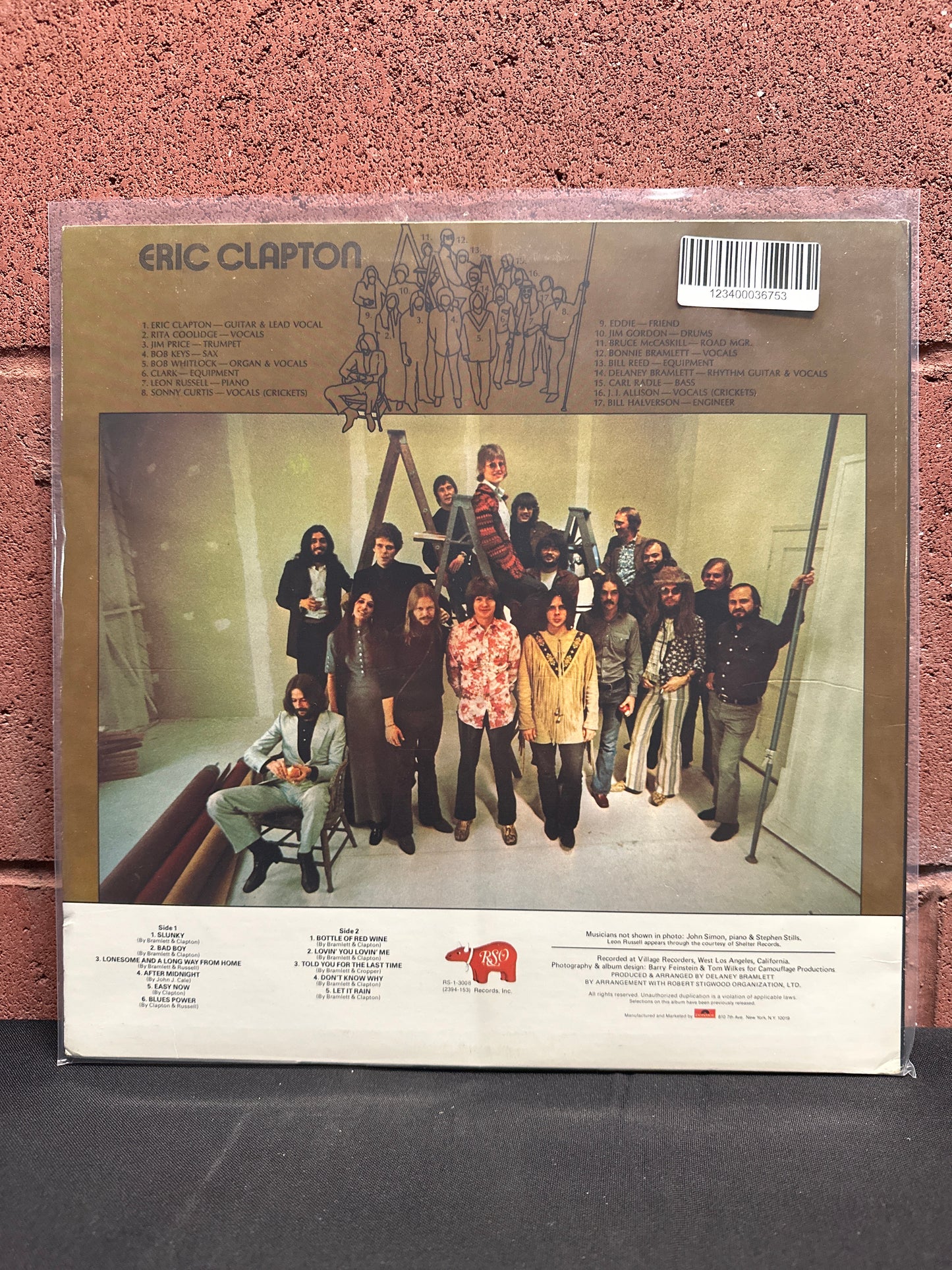 Used Vinyl:  Eric Clapton ”Eric Clapton” LP