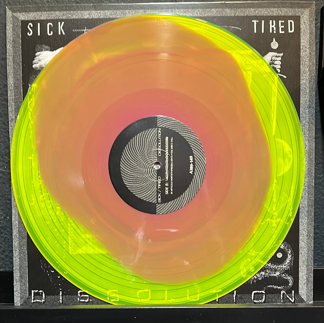 USED VINYL: Sick/Tired “Dissolution” 12" (Yellow w/Brown Blob Vinyl)