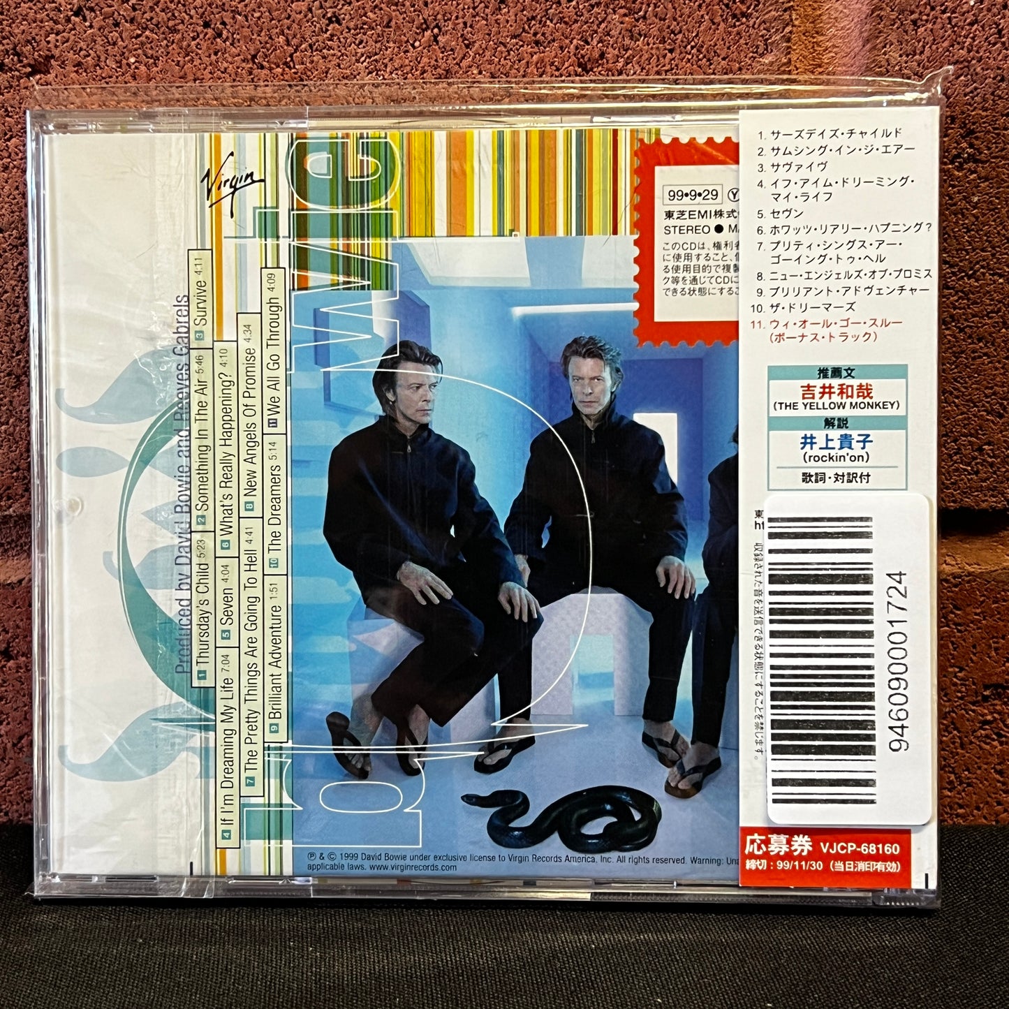 Used CD: David Bowie "Hours..." CD (1999 Japanese Press w/ Lenticular Cover)