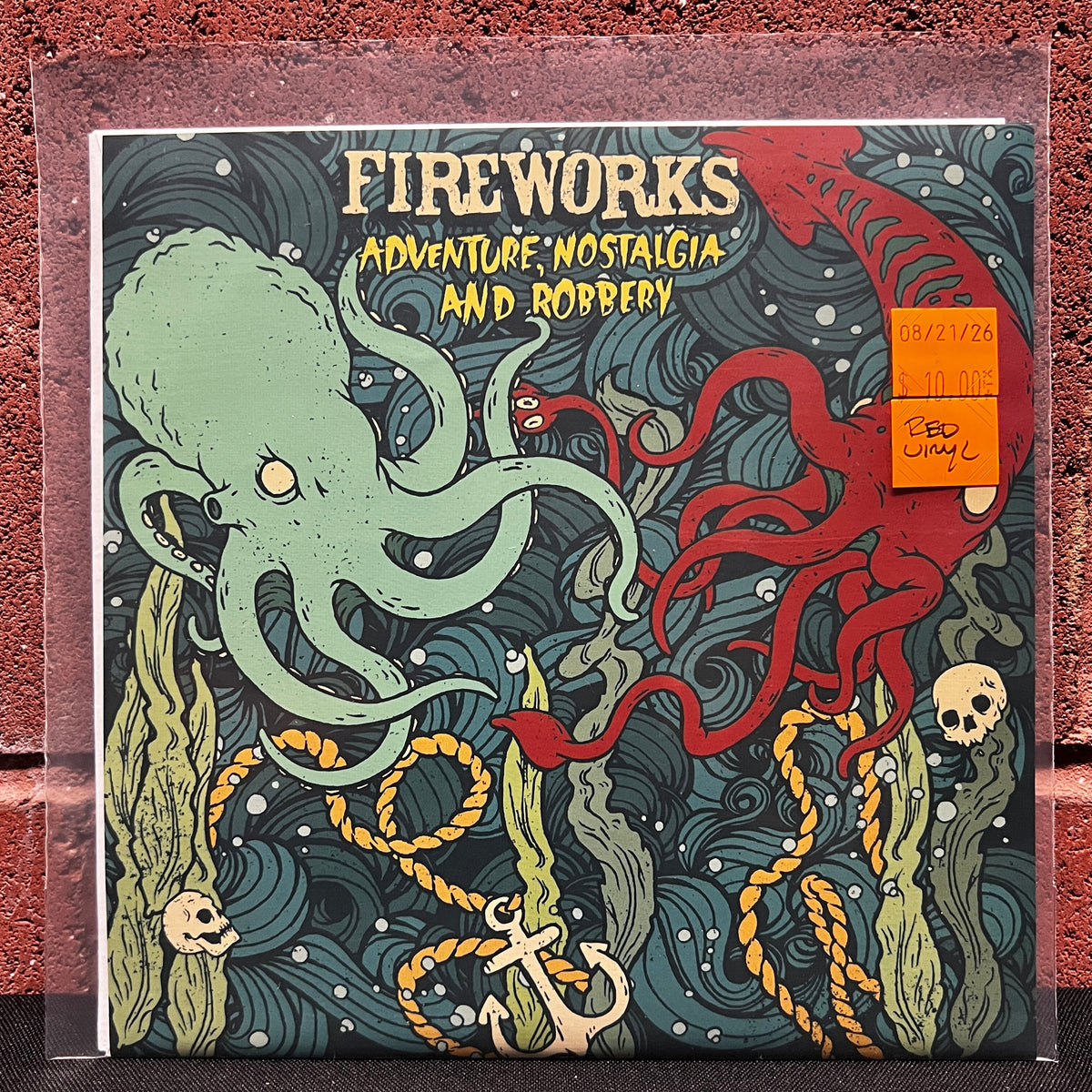 Used Vinyl: Fireworks "Adventure, Nostalgia And Robbery" 7" (2008 Press - Red Vinyl)
