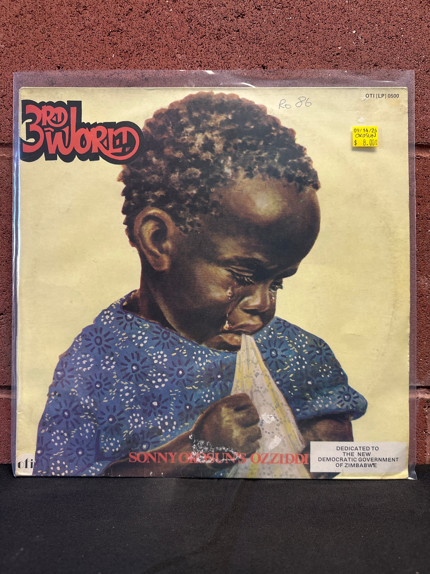 Used Vinyl:  Sonny Okosuns Ozziddi ”3rd World” LP