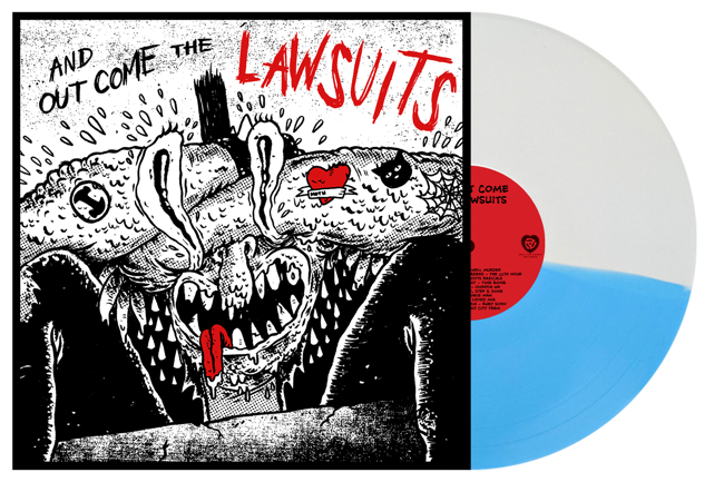 V/A "...And Out Come The Lawsuits" LP (Blue & White Split Vinyl)