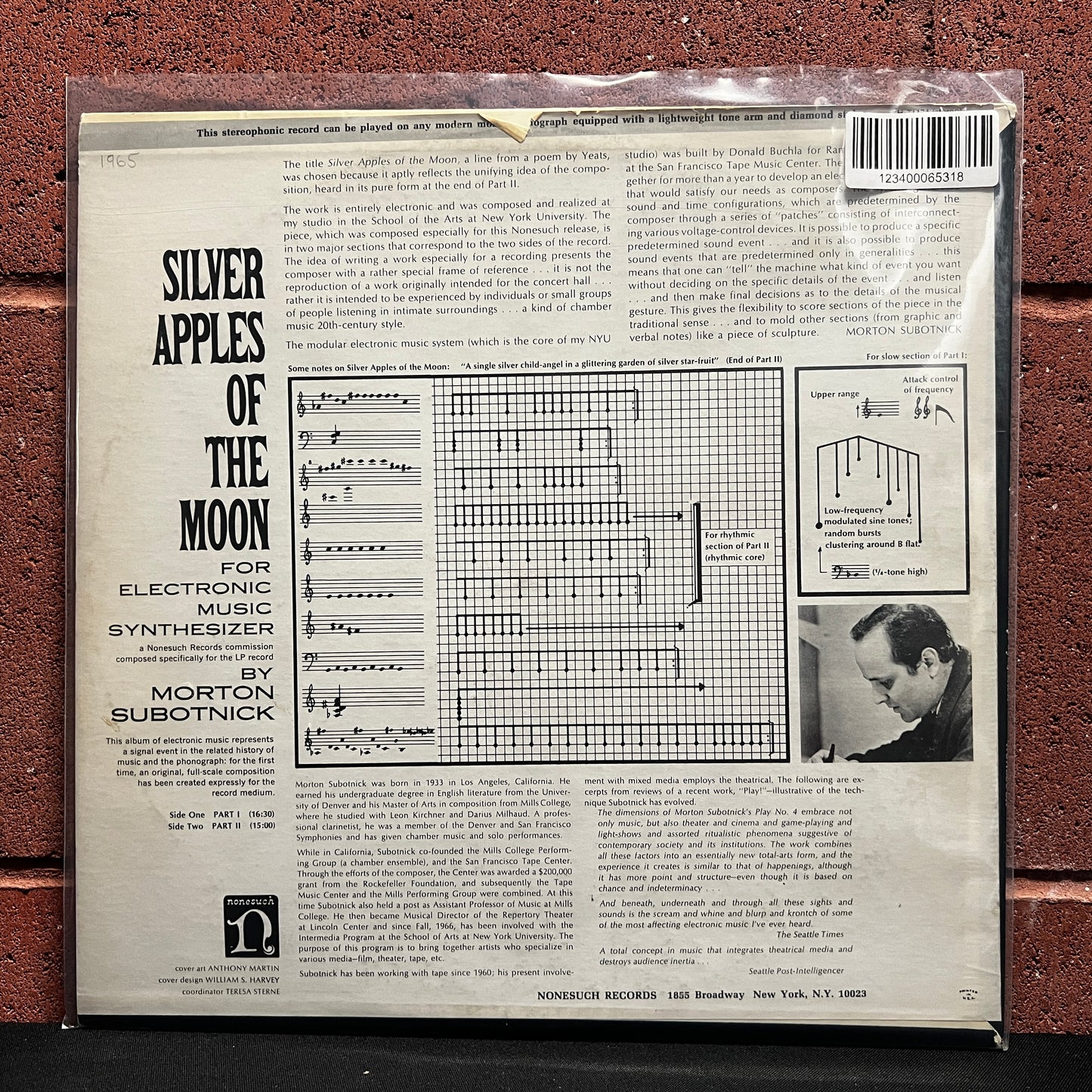 Used Vinyl: Morton Subotnick "Silver Apples Of The Moon (For Electronic Music Synthesizer) LP