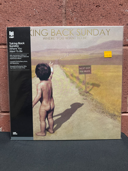 Used Vinyl:  Taking Back Sunday ”Where You Want To Be” LP (Black/Tan vinyl)