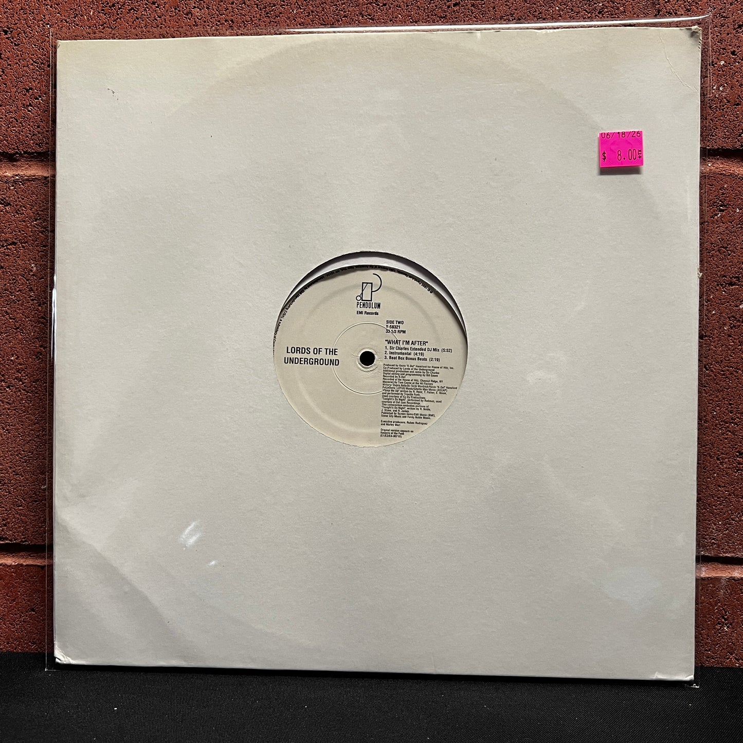 Used Vinyl: Lords of the Underground "What I'm After" 12" Single