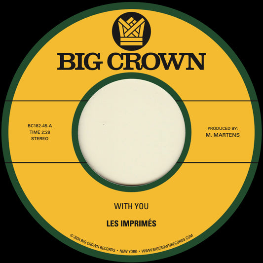 Les Imprimés "With You" b/w "Only Love" 7"