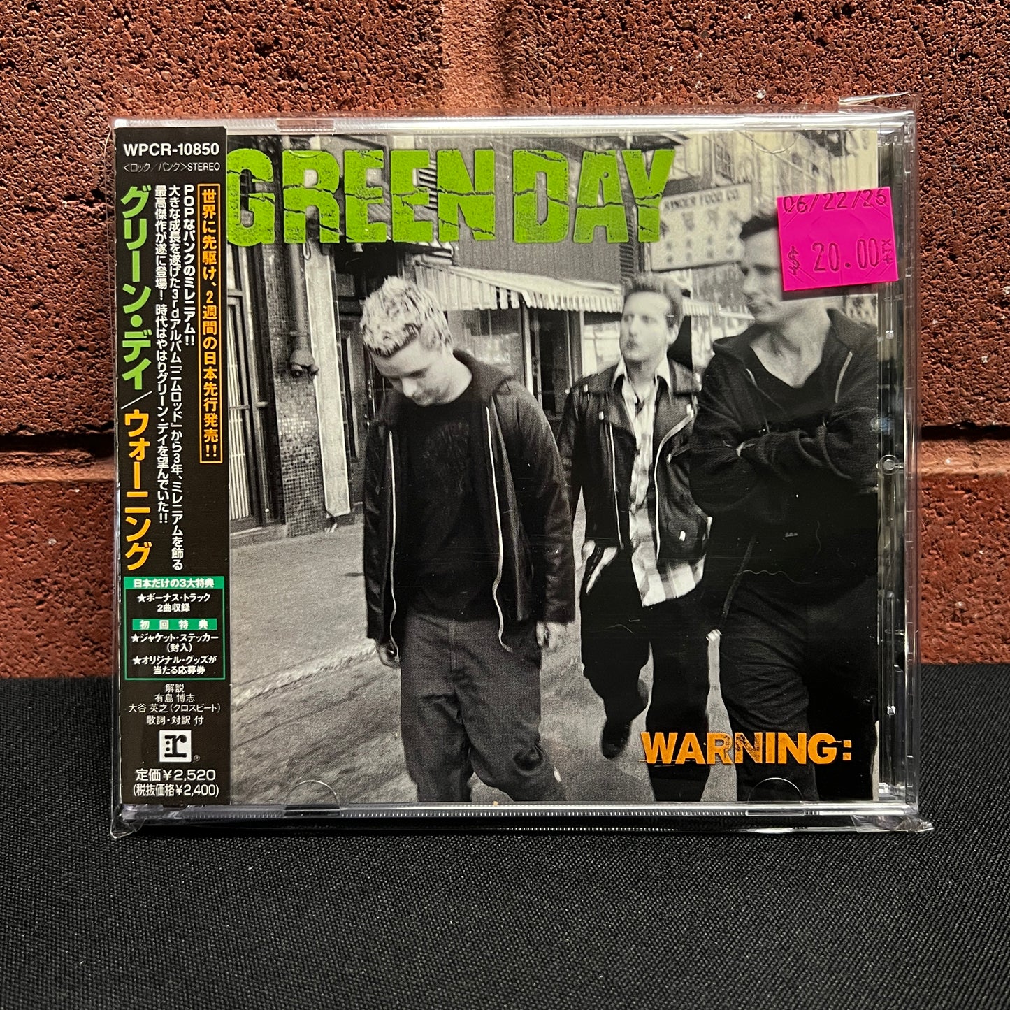 Used CD: Green Day "Warning" CD (2000 Japanese Press w/ Bonus Tracks)