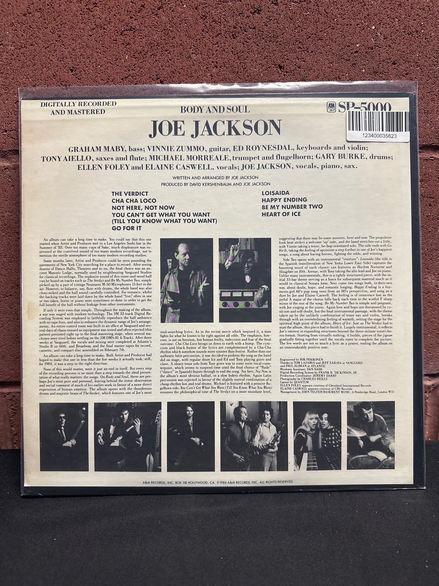 Used Vinyl:  Joe Jackson ”Body And Soul” LP