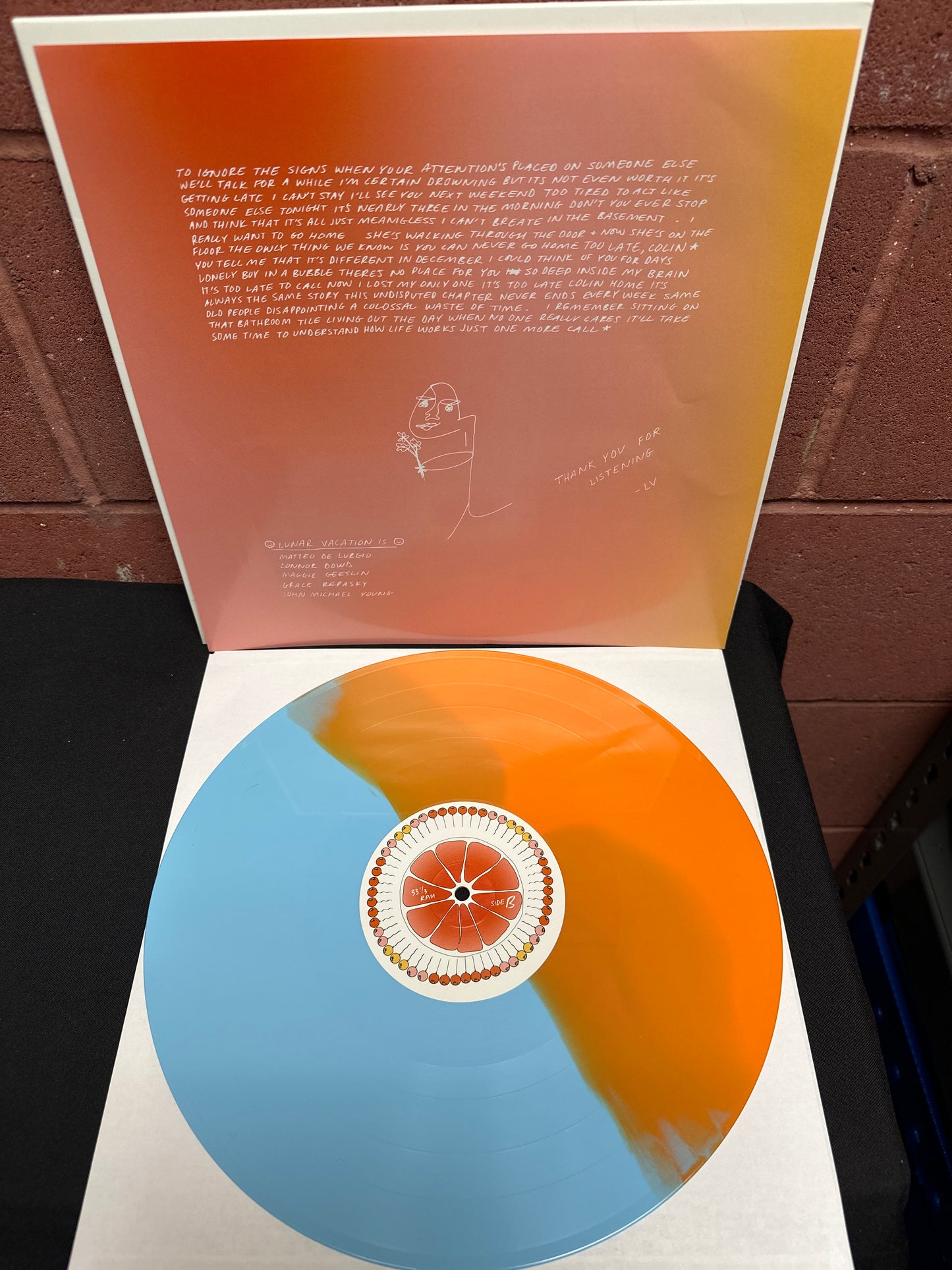 Used Vinyl:  Lunar Vacation ”The Lunar Vacation EPs” LP (Orange/blue split colored vinyl)