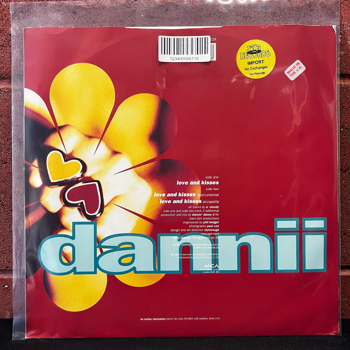Used Vinyl: Dannii Minogue "Love And Kisses" 12" (1991 UK Press)