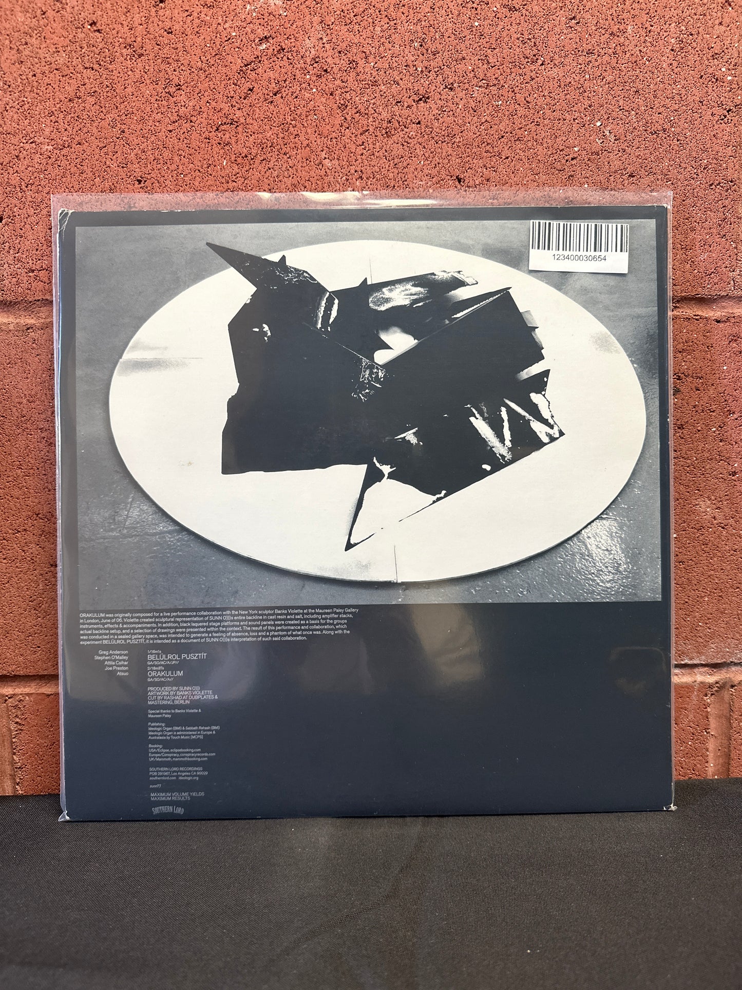 Used Vinyl:  Sunn O))) ”Oracle” LP (Clear vinyl)